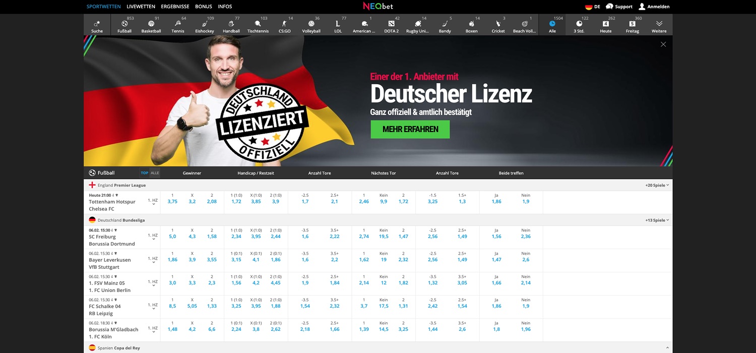 NEO.bet Sportwetten