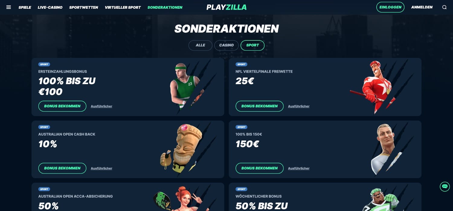 PlayZilla Aktionen