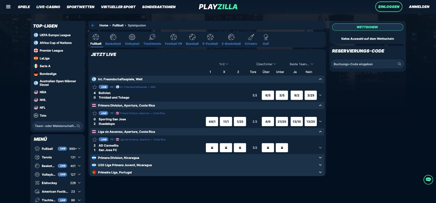 PlayZilla Livewetten