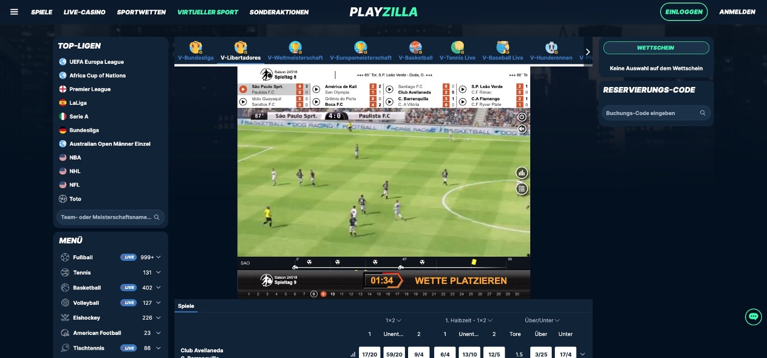 PlayZilla Virtueller Sport