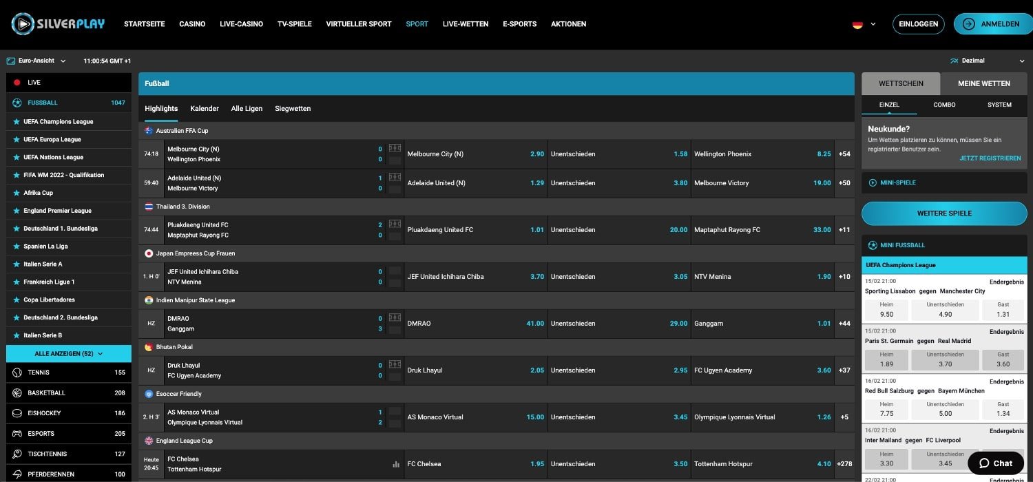 Silverplay Fussballwetten