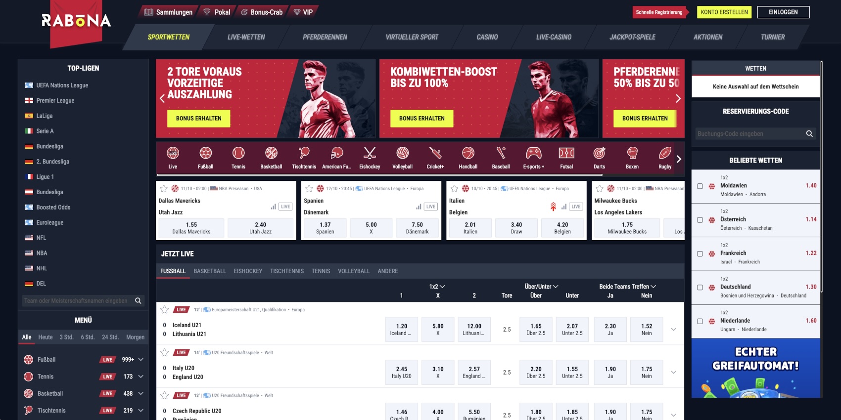Rabona Sportwetten
