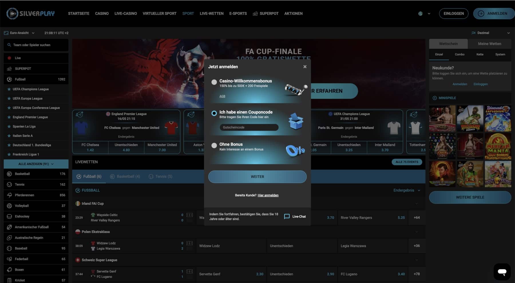 Silverplay Registrieren